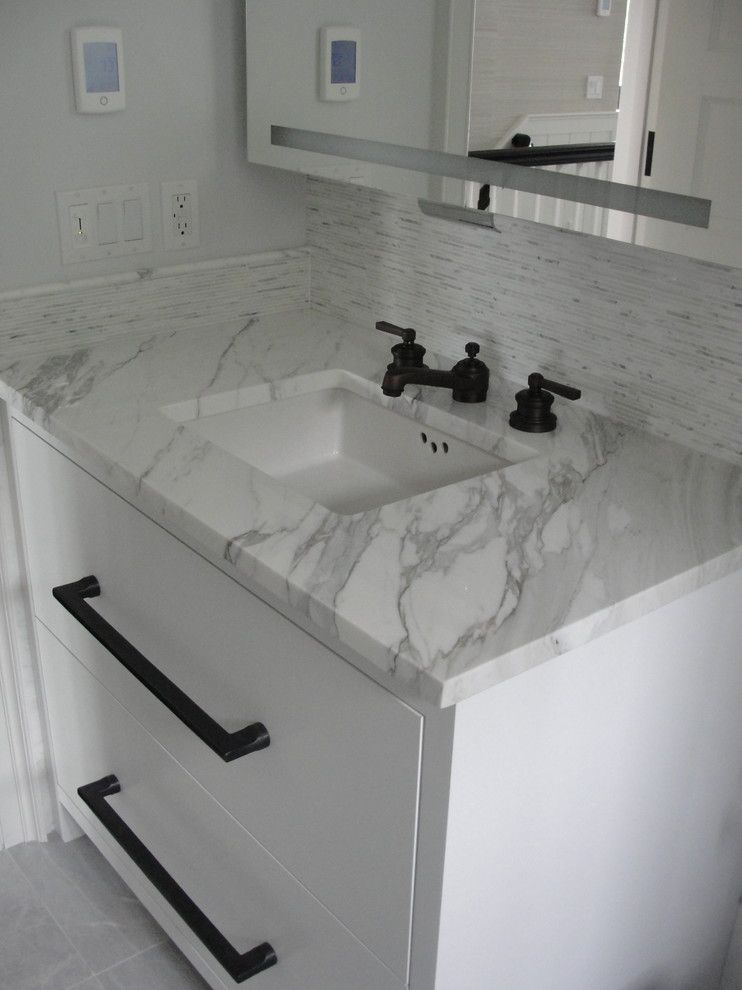 Blackman Plumbing Supply for a Transitional Bathroom with a Vanity and Traditional Hamptons with a Twist by Blackman Plumbing Supply