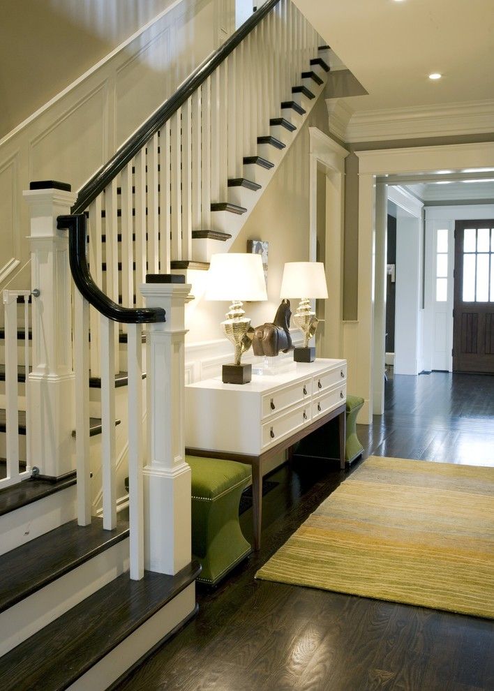 Bleeker Beige for a Traditional Entry with a White Wood and Stair by Brian Watford Id