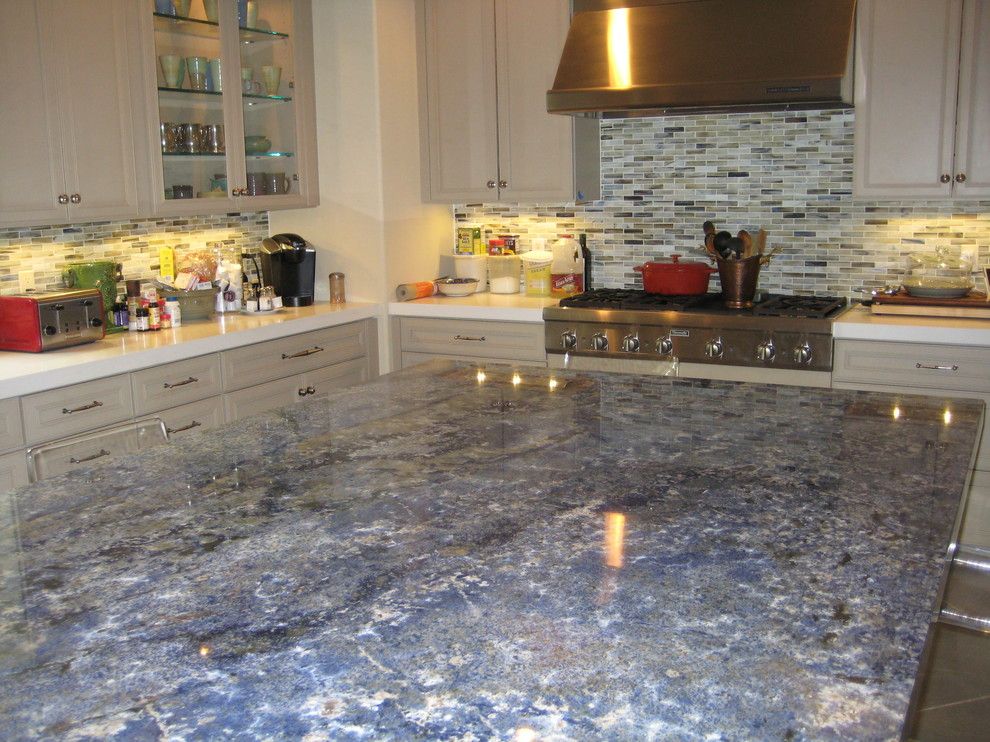 Blue Bahia Granite for a Traditional Kitchen with a Blue Bahia Granite and Kitchen: Blue Bahia Granite Island by Labruyere Stone