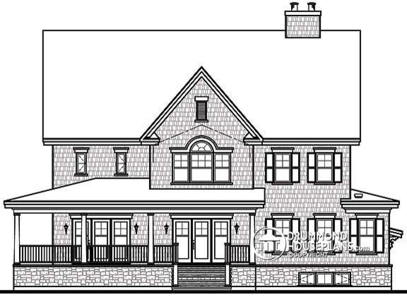 Blueprint Dallas for a Farmhouse Exterior with a Home and Traditional Home Plan No. 3848 by Drummond House Plans by Drummond House Plans