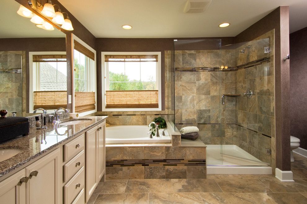 Board and Batten for a Traditional Bathroom with a Bathroom and 2011 Saratoga Showcase of Home by Belmonte Builders