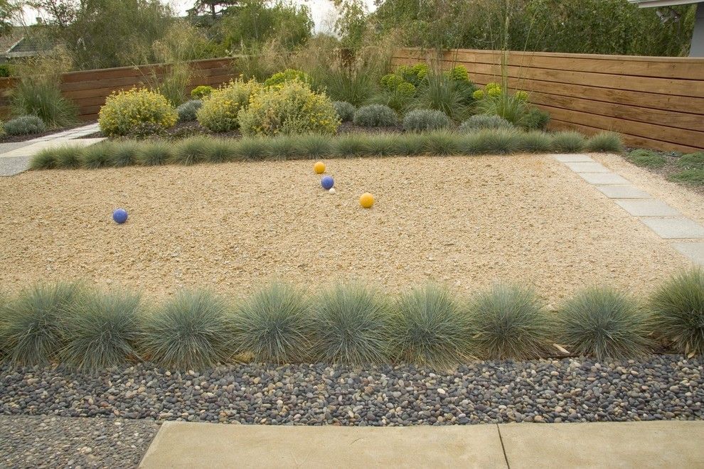 Bocce Court for a Midcentury Landscape with a California and Bonifield Residence by Jeffrey Gordon Smith Landscape Architecture