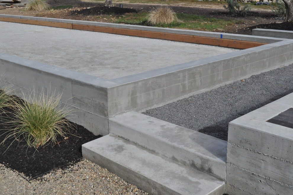 Bocce Court for a Modern Landscape with a Modern and Bocce Court by Huettl Landscape Architecture