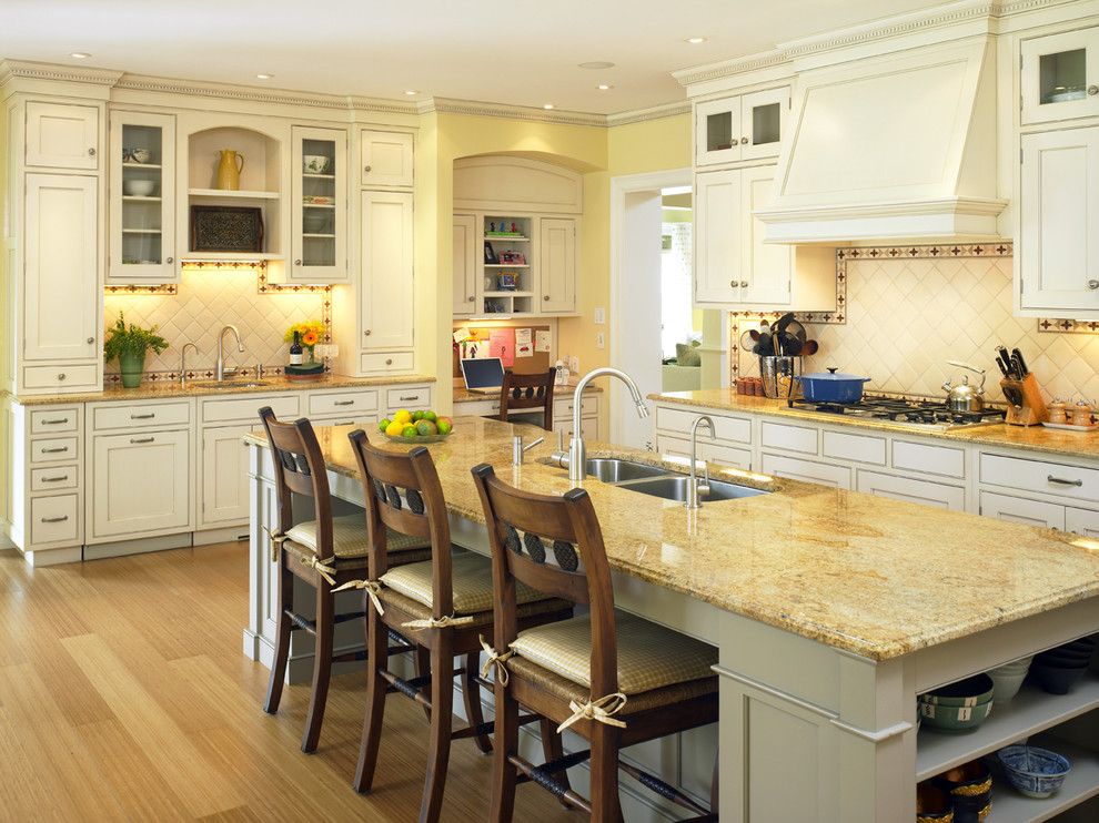 Boston Granite Exchange for a Victorian Kitchen with a Chair Cushions and Contemporary Shingle Style Kitchen by Lda Architecture & Interiors