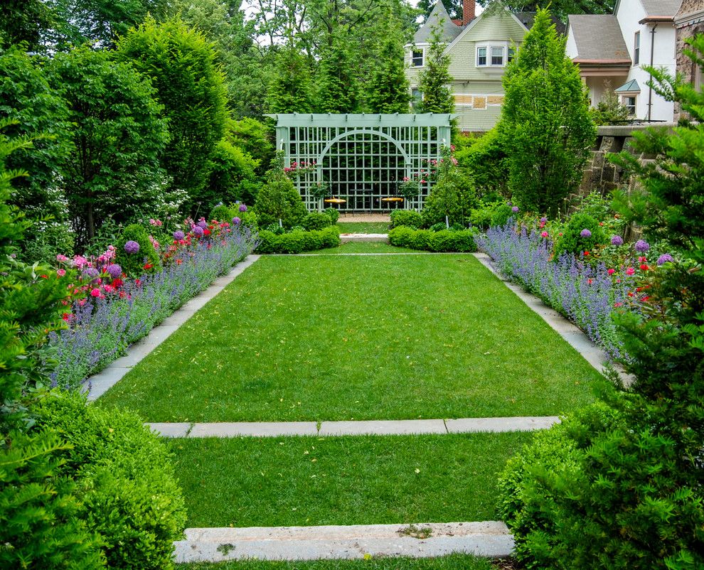 Boston Points of Interest for a Traditional Landscape with a Viburnum and Brookline Brownstone by a Blade of Grass