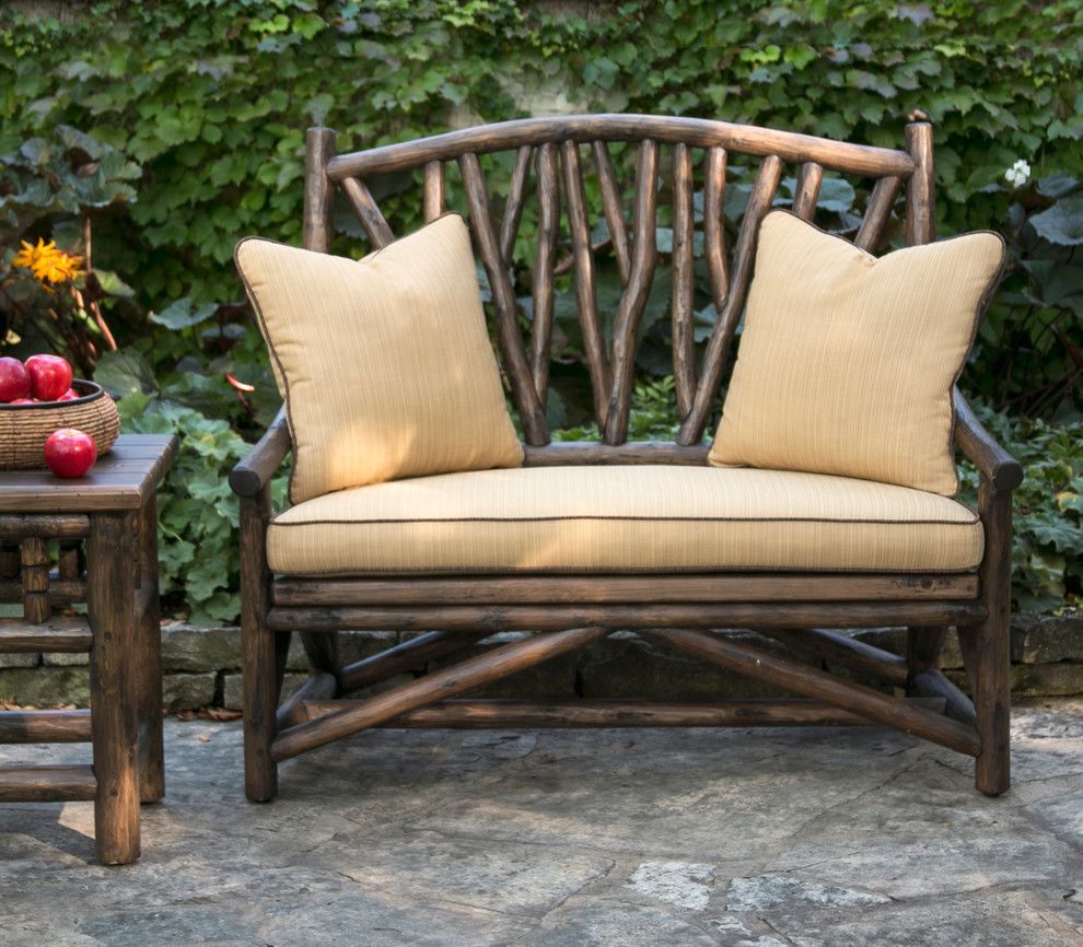 Bova Furniture for a Rustic Porch with a Log Furniture and La Lune Collection by La Lune Collection