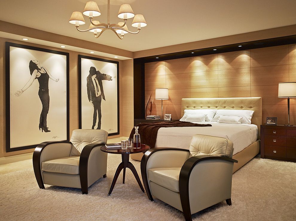 Boyd Lighting for a Contemporary Bedroom with a Art and Arnold Schulman by Arnold Schulman Design Group