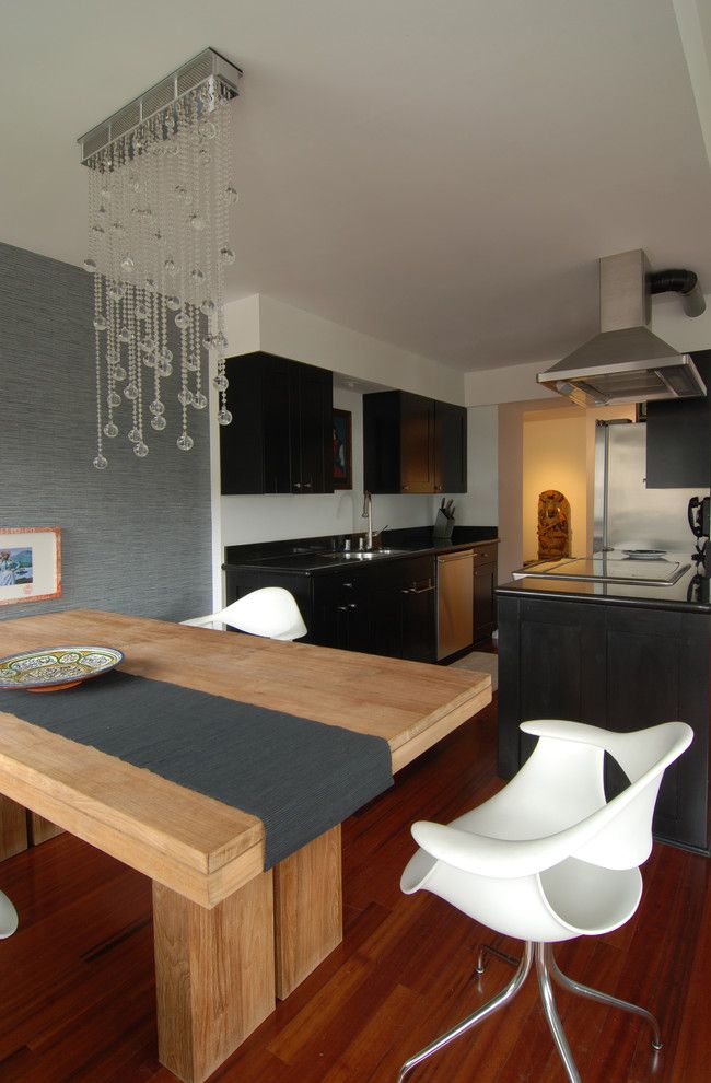 Boyd Lighting for a Contemporary Kitchen with a Trestle Table and Mj Lanphier by Mj Lanphier