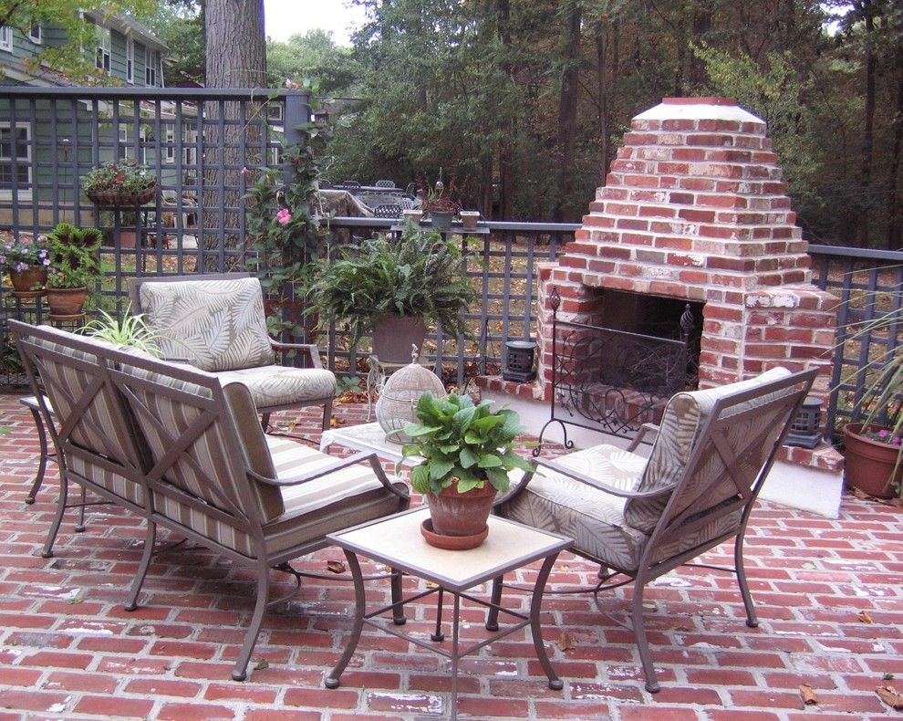 Brick Fireplace Makeover for a Traditional Patio with a Outdoor Brick Fireplace and Outdoor Brick  Fireplace by Easydesigns