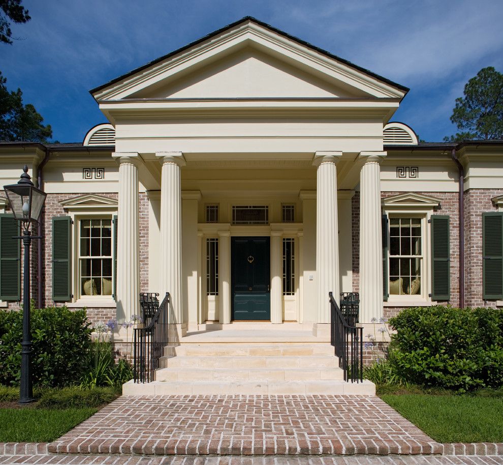 Brick Paver Patterns for a Traditional Exterior with a Bushes and Georgia Greek Revival by Historical Concepts