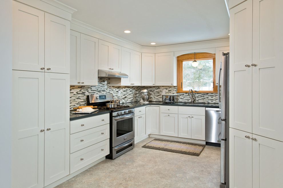 Bridger Steel for a Contemporary Kitchen with a White Kitchen and Niskayuna Kitchen Remodel by Bellamy Construction