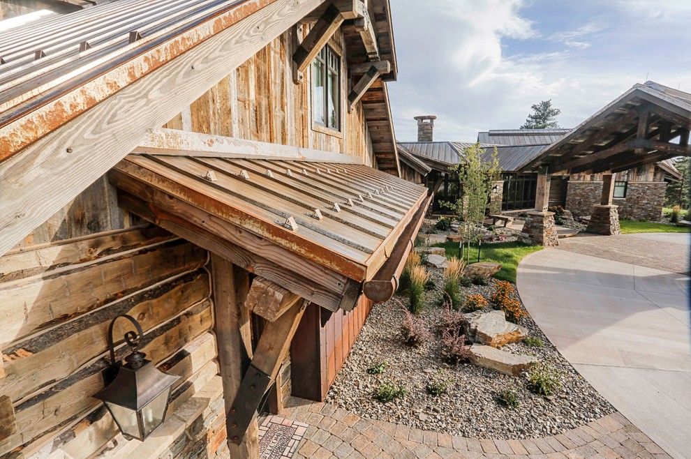 Bridger Steel for a Rustic Exterior with a Gutter and Rusted Steel by Bridger Steel, Inc