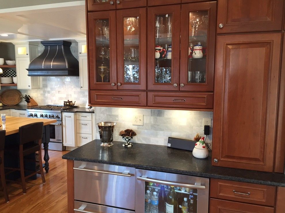 Bridger Steel for a Traditional Kitchen with a Kraftmaid and Traditional Kitchen by Innovations by Vp