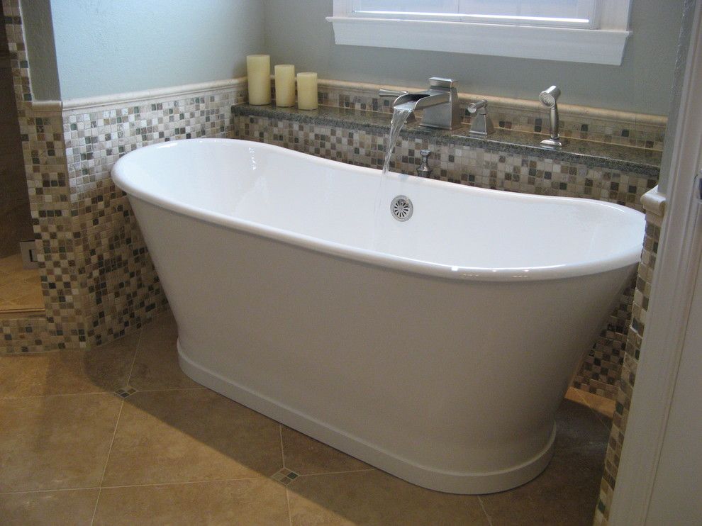 Brizo for a Traditional Bathroom with a Tile and Beaumont Construction, Inc. by Kathy Beaumont