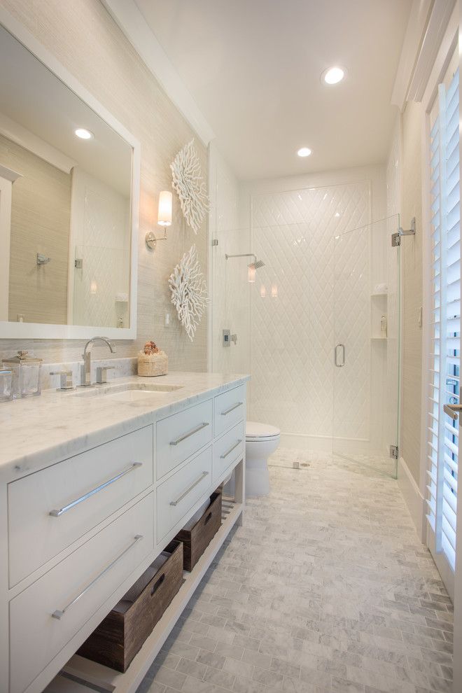 Brizo for a Transitional Bathroom with a Floridian Villa and Luxurious Getaway at the Floridian Golf and Yacht Club by Pineapple House Interior Design