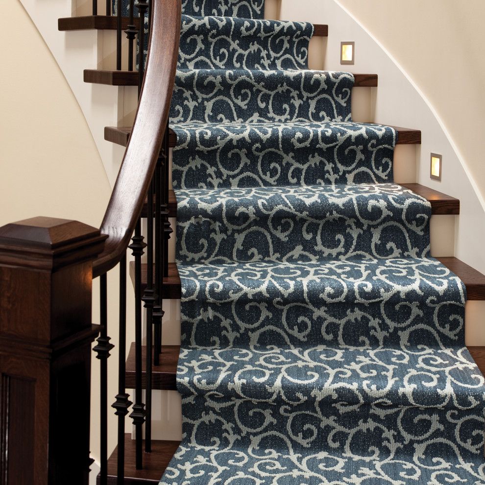 Broadway Carpets for a Contemporary Staircase with a Beige Walls and Mallorca by Tuftex Carpets of California