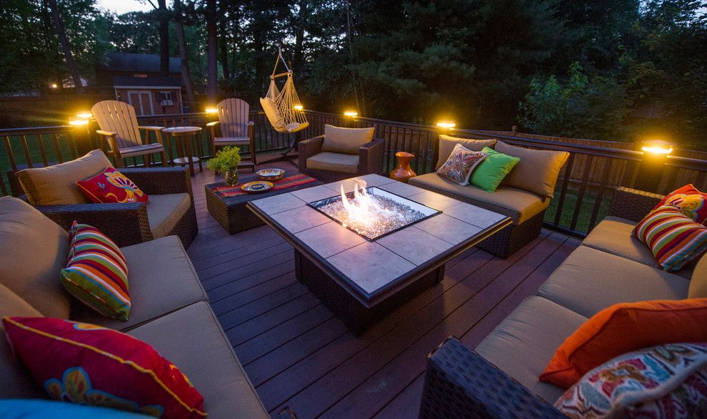 Buffington Homes for a Modern Deck with a Outdoor Dining and Clifton Park Deck by Bespoke Decor