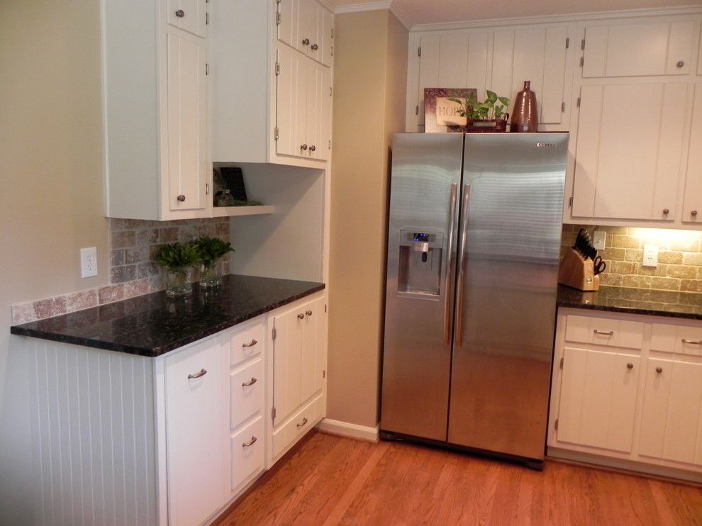 Bulliten for a Traditional Kitchen with a Built in and Mountain Oaks Kitchen Renovation by Kelle Deery