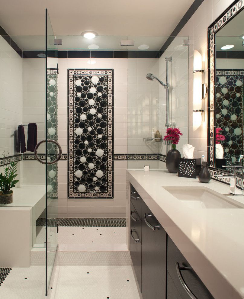 Bullnose Tile San Jose for a Contemporary Bathroom with a Ceiling Light and Zen Paradise by James Patrick Walters