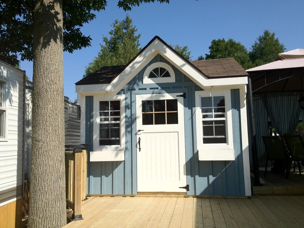 Bunkie for a Traditional Shed with a Wood Siding and Project Bunkie by Decor by Christine Interior Decorating & Design