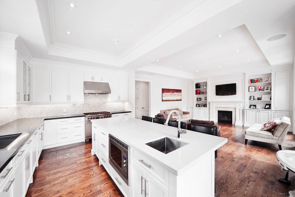 Cabico Cabinets for a Transitional Kitchen with a Light and New Build by Davisville Kitchens