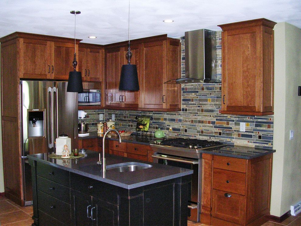 Caesarstone Quartz for a  Kitchen with a Square Polish and Raven Caesarstone Quartz by Madison Block & Stone