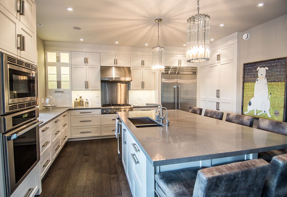 Caeserstone for a Contemporary Kitchen with a Glass Pendant Lights and Kitchen   Kitchener Area by Blackstone Cabinetry