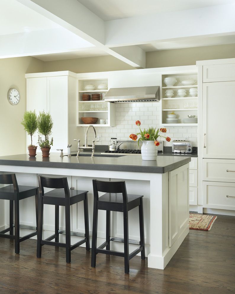 Caeserstone for a Traditional Kitchen with a Kitchen Hardware and Kitchen by Kate Jackson Design