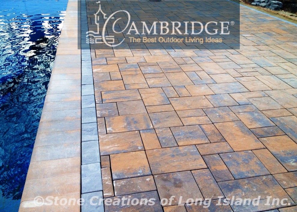 Cambridge Pavers for a Traditional Pool with a Cambridge Pavers and Cambridge Paver Pool Patio   Dix Hills,N.y 11746  Www.stonecreationsoflongisland by Stone Creations of Long Island Pavers & Masonry