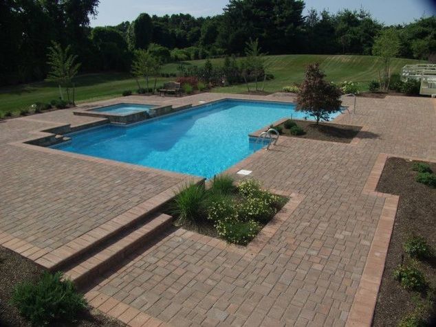 Cambridge Paving Stones for a  Pool with a Patios and Cambridge Paving Stones (Long Island/ny): By Deck and Patio Company 