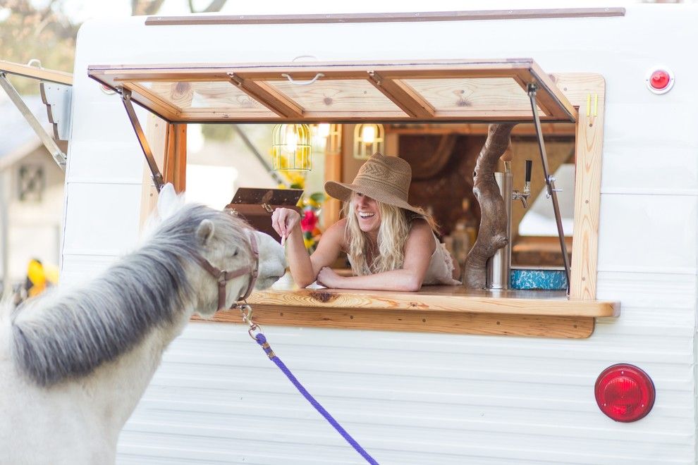 Camper Remodel for a Eclectic Home Bar with a Mobile and 1971 Shasta Camper Remodel Into Camp Cocktail by Paul Fuelling Woodworking