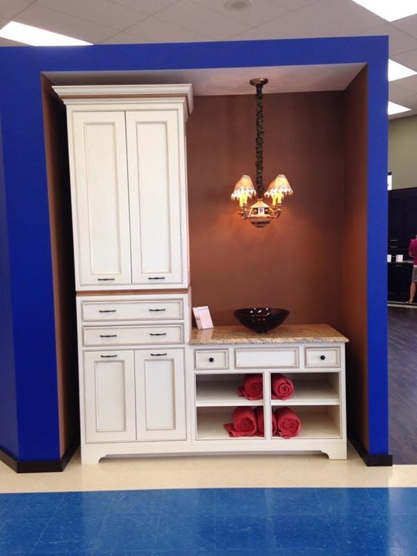 Canby Builders Supply for a  Bathroom with a Custom and Medallion Cabinetry Showroom by Canby Builders Supply Company