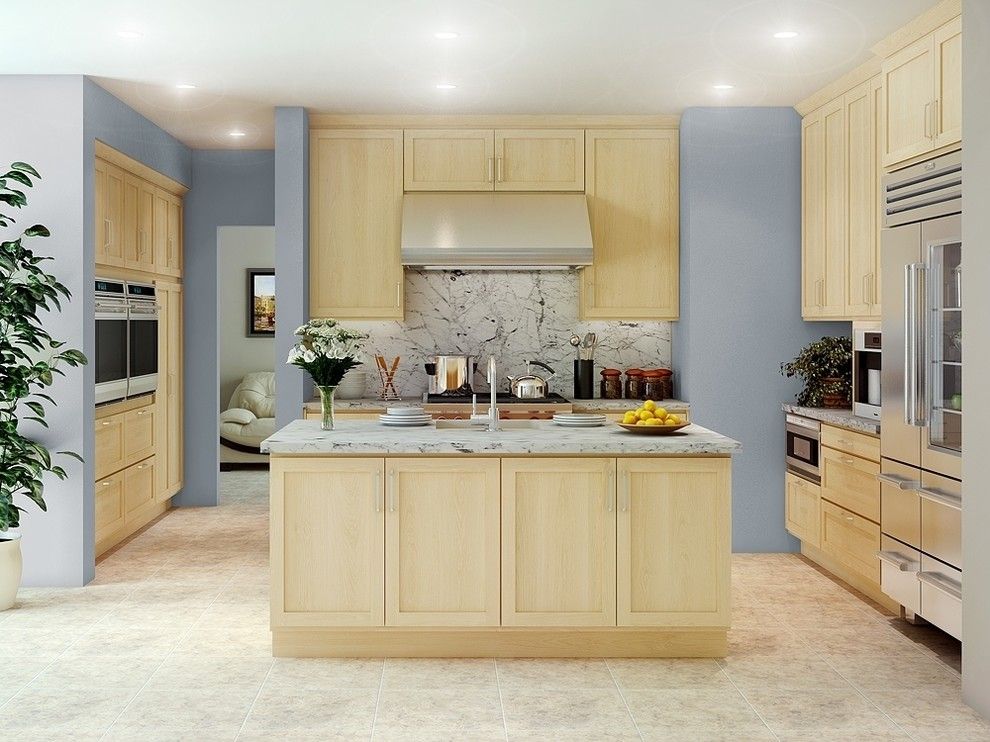 Canyon Creek Cabinets for a Contemporary Kitchen with a Canyon Creek and Canyon Creek Cornerstone   Shaker/maple/natural by Canyon Creek Cabinet Company