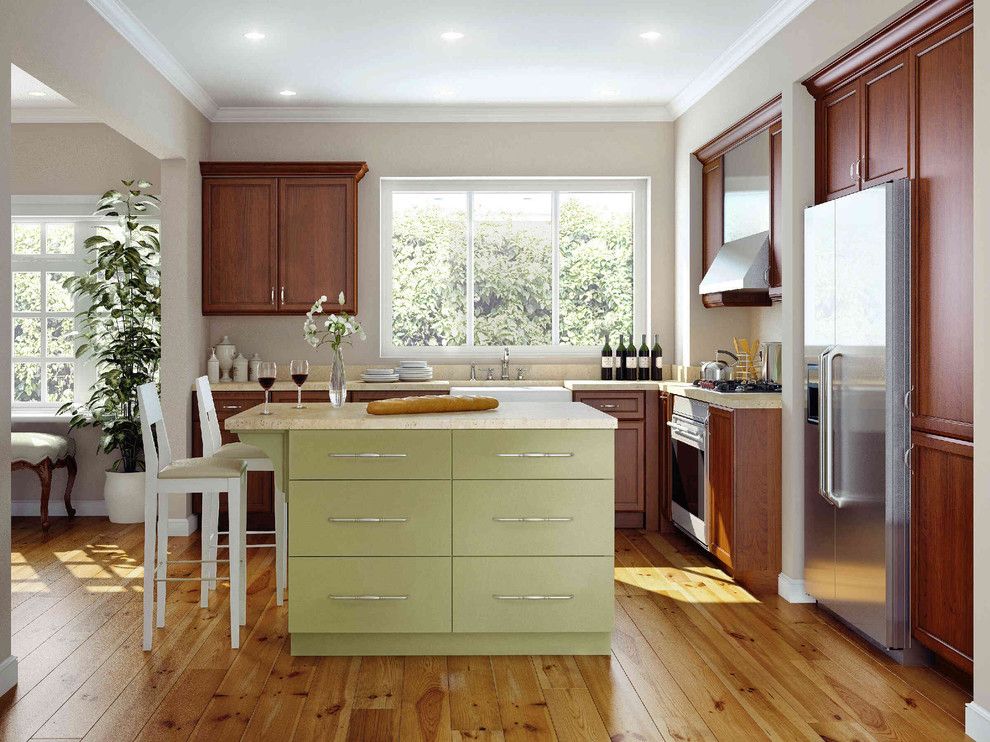 Canyon Creek Cabinets For A Eclectic Kitchen With A Frameless