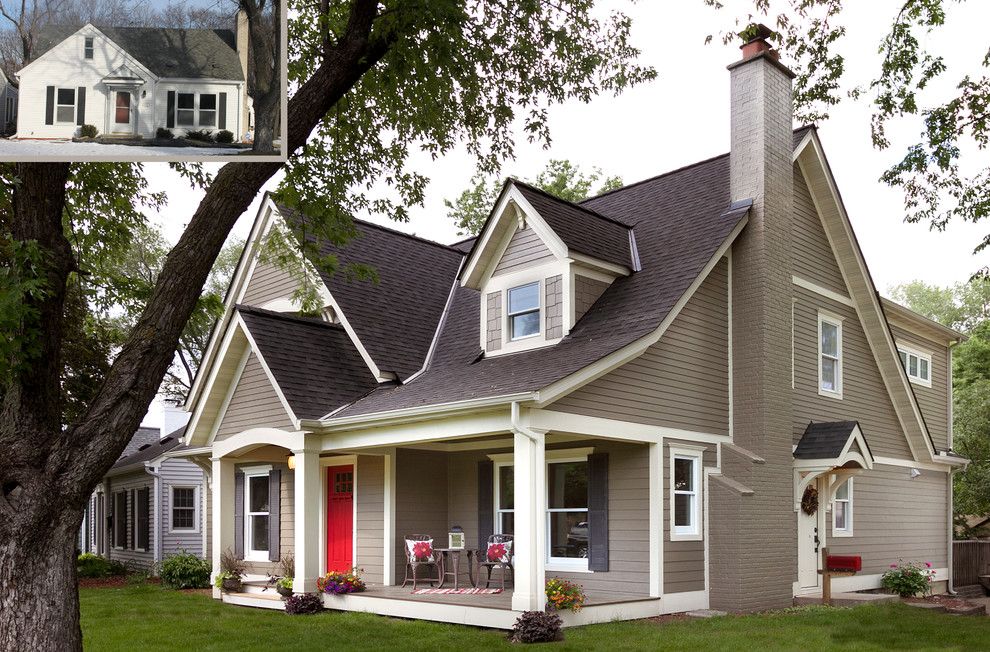 Cape Cod Brass for a Traditional Exterior with a Red Mailbox and Before and After Cape Cod Renovation by Anchor Builders