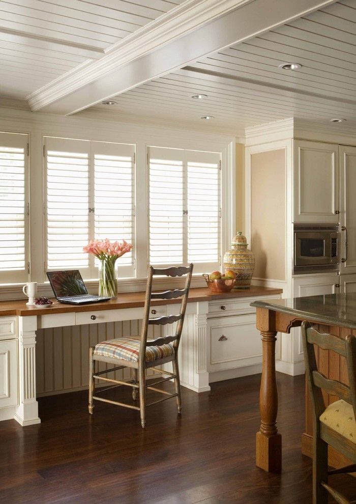Carlisle Flooring for a Traditional Kitchen with a Footed Cabinets and Chestnut Street Kitchen by Venegas and Company