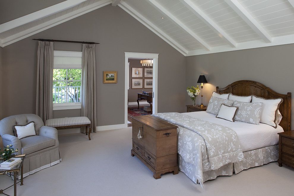 Carpet Tech Lubbock for a Traditional Bedroom with a White Beam Ceiling and House in Sonoma by Julie Williams Design