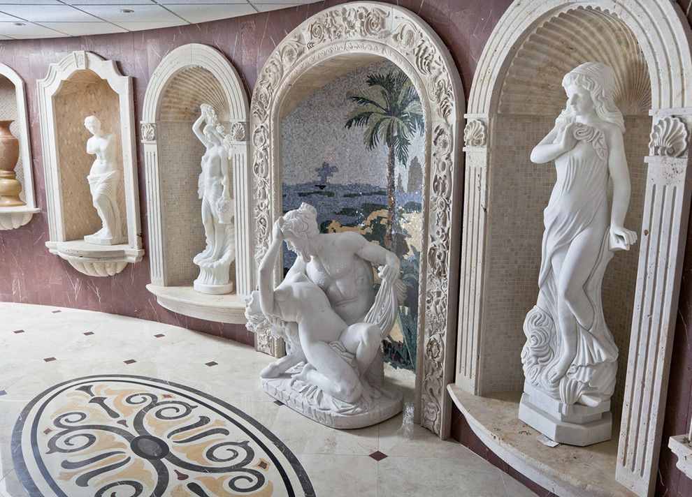 Carved Creations for a Eclectic Spaces with a Carved Stone and Carved Stone Creations Showroom and Outdoor Gallery by Carved Stone Creations, Inc.