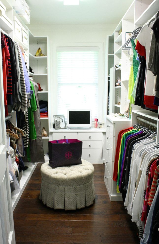 Cassies Closet for a Transitional Closet with a My Houzz and Gerardi Home by Mina Brinkey