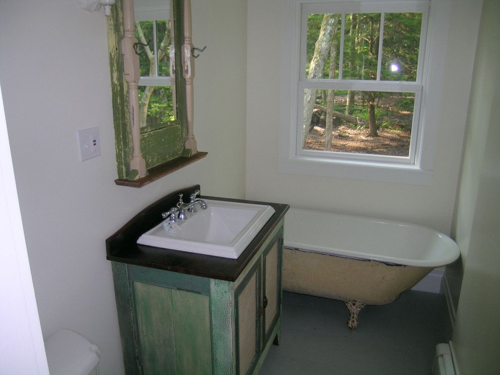 Catskill Farms for a Traditional Bathroom with a Mirror and Bathrooms by Charles Petersheim, Builder