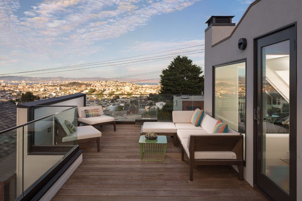 Cb2 Locations for a Modern Deck with a San Francisco and San Francisco Home with a View by Visual Jill Interior Decorating