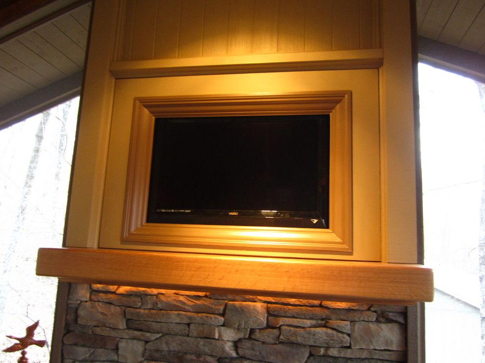 Cdx Plywood for a Craftsman Porch with a Fireplace on Porch and Fireplace and Hidden Tv Compartment by Nasitra