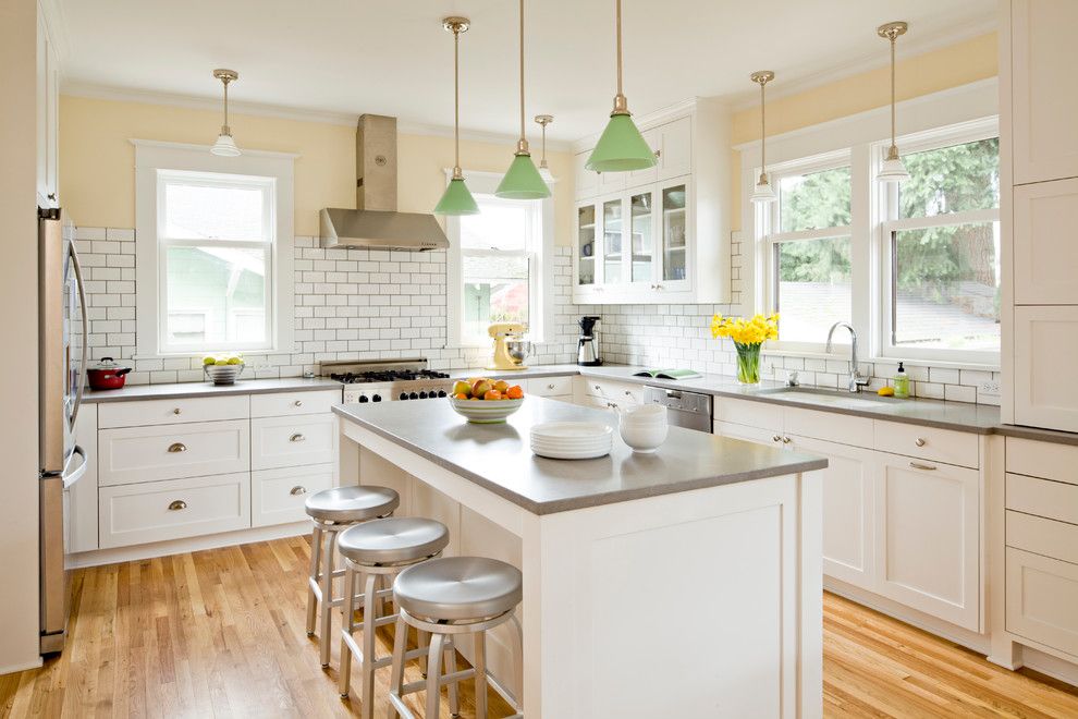 Ceasarstone for a Traditional Kitchen with a Windows and Laurelhurst Residence by Rainier Pacific Development