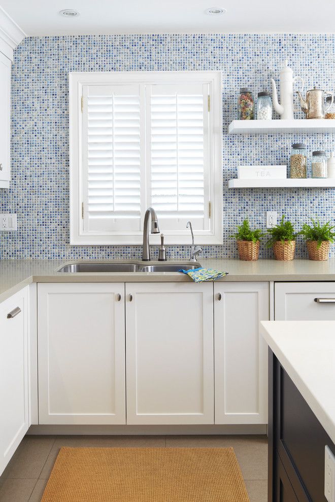 Ceaserstone for a Contemporary Kitchen with a Subway Tile and Moody Blues by Sealy Design Inc.