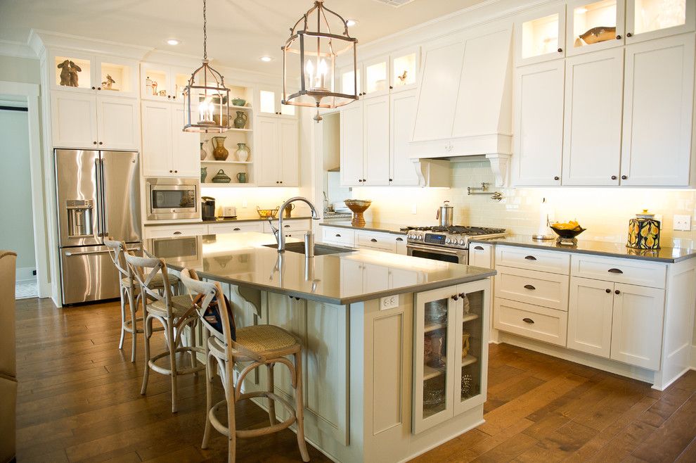 Ceaserstone for a Traditional Kitchen with a Kitchen Island Light and Filmore St.  Covington, La by Cm Combs Homes, Llc