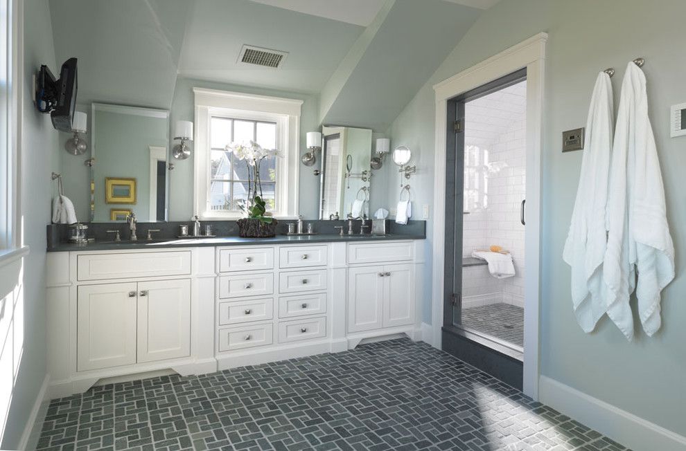 Central Valley Builders Supply for a Traditional Bathroom with a Beach Cottage and Woodmeister Master Builders   Bathroom by Woodmeister Master Builders