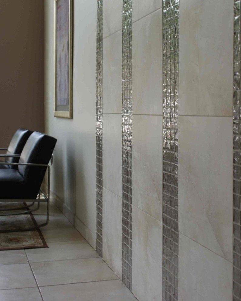 Ceramic Tileworks for a Contemporary Living Room with a Contemporary and Flour Sak Condo by Ceramic Tileworks