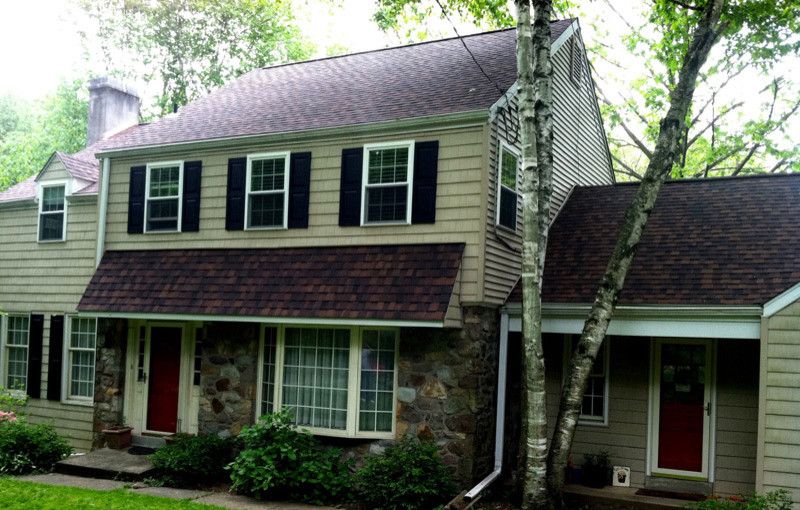 Certainteed Landmark for a  Exterior with a Roof and Asphalt Shingles Certainteed Landmark Burnt Sienna Roof Installation by Torontoroofing.ca