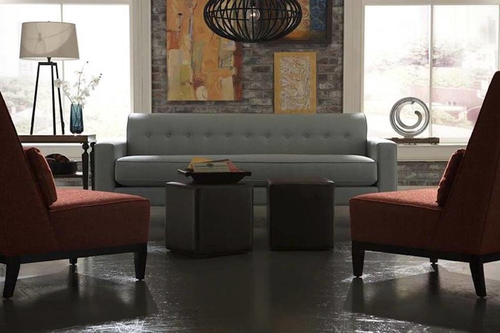 Chapin Furniture for a Transitional Living Room with a Red Chairs and Gallery by Chapin Furniture Outlet Inc