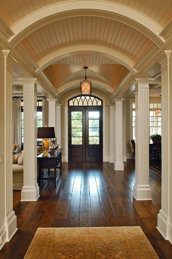 Chelsea Plank Flooring for a Traditional Entry with a Lighting and Hallway by Phillip W Smith General Contractor, Inc.